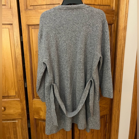 Open front cardigan sweater with tie waist - Picture 2 of 3